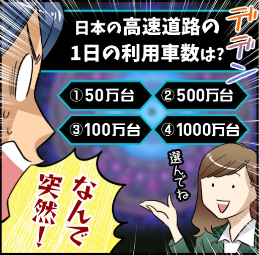 日本の高速道路の1日の利用者数は？